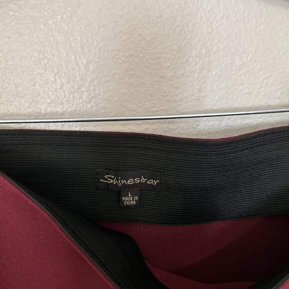 Shinestar  Maroon stretch Body contour pencil skirt    Size L - Picture 4 of 6